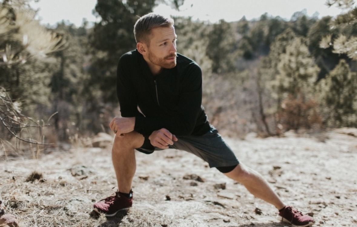 Kelley Millsap training outdoors on a Colorado trail